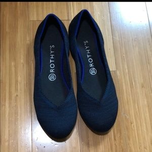 Rothy's Maritime Navy Round Toe Flats EUC